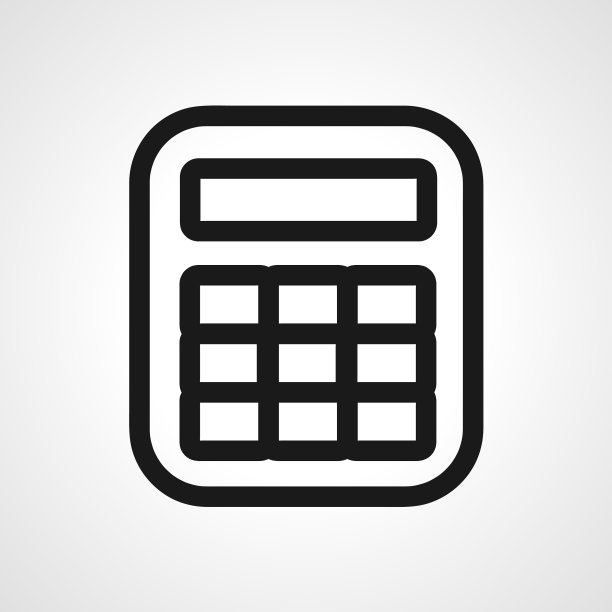 计算器线图标计算器孤立简单图片下载