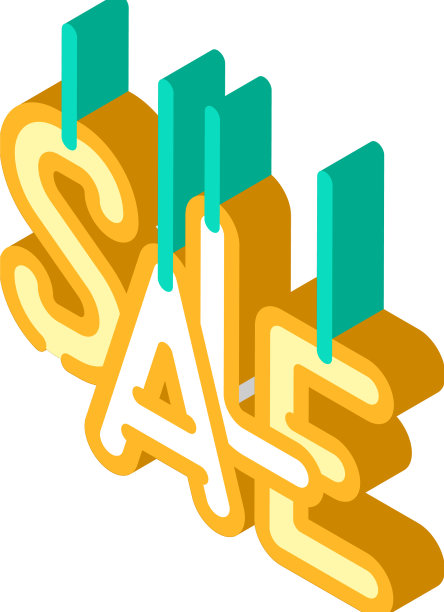 字母销售等距图标图片下载