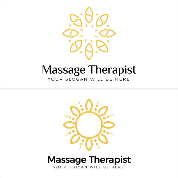 按摩师与花卉太阳几何图片下载