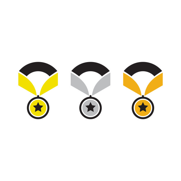 优胜者奖牌标志设计模板图片下载
