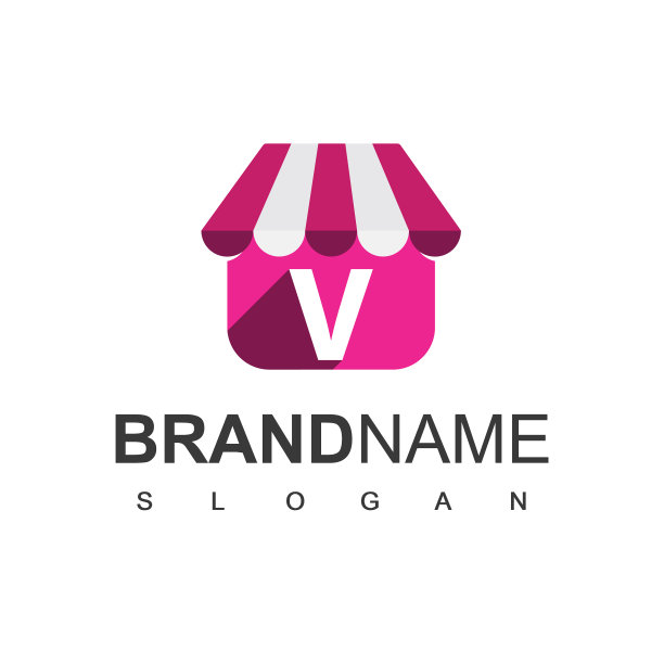 信v网店logo设计模板图片下载