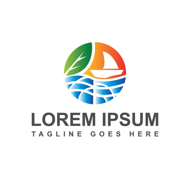 生态环境保护标志设计矢量插图图片下载