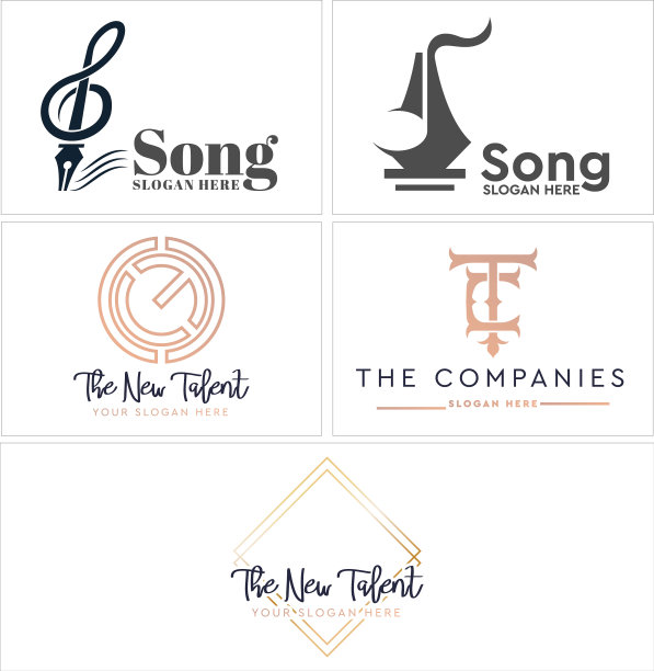 娱乐笔音乐音符标志设计图片下载