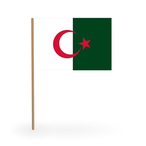 巴林王国的红白国旗。在旗杆上挥舞旗帜。矢量插图。EPS10图片下载