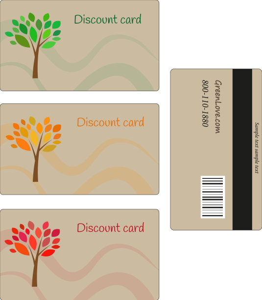 带树的折扣卡图片下载
