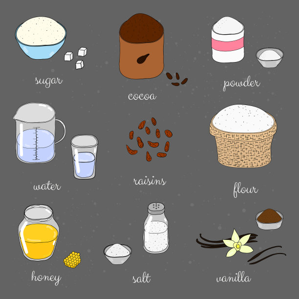 Doodle烹饪配料集图片下载