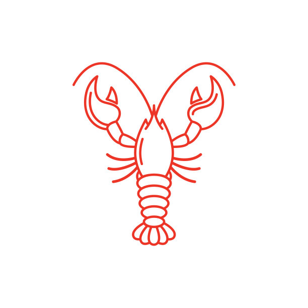 虾矢量图标插图图片下载