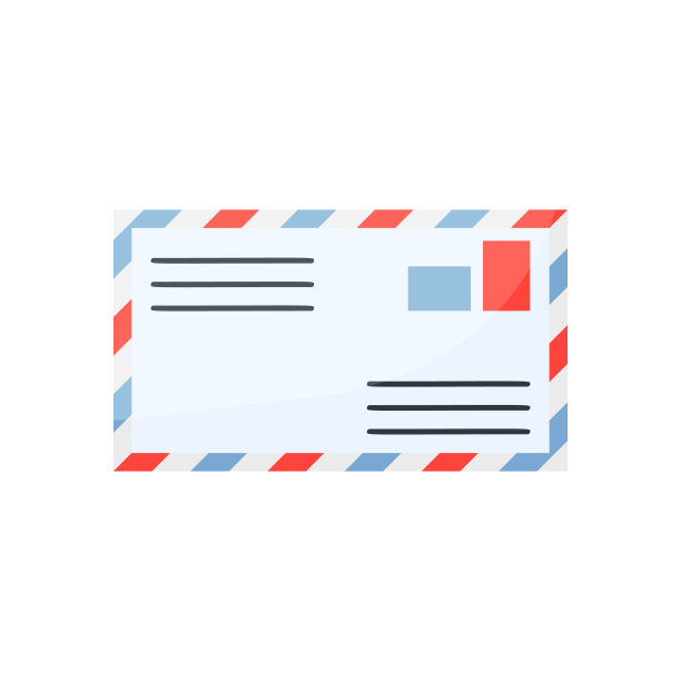 平面设计卡通信封贴图片下载