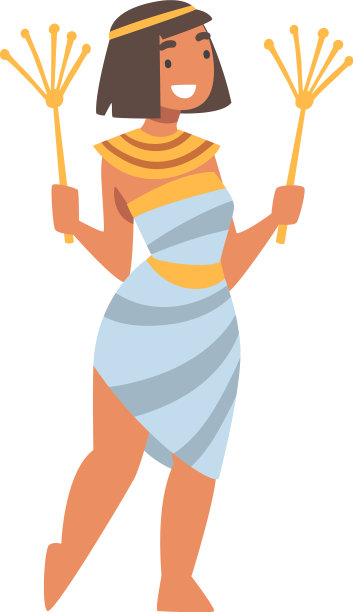埃及女人角色穿着正宗的服装图片下载