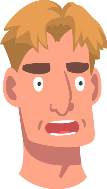 男人脸上带着恐惧的表情图片下载