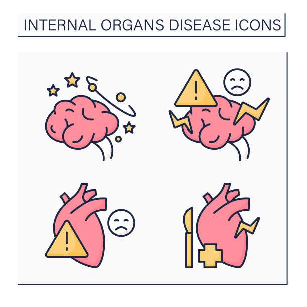 内脏疾病颜色图标设置图片下载