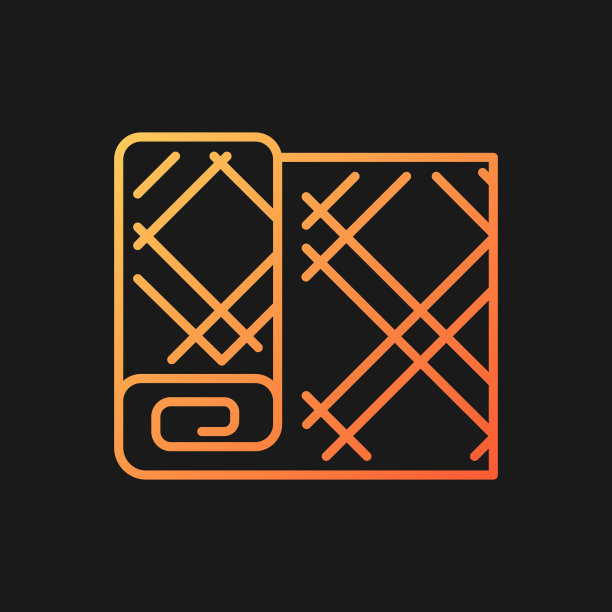 枫叶格子图案渐变矢量图标为黑暗主题图片下载