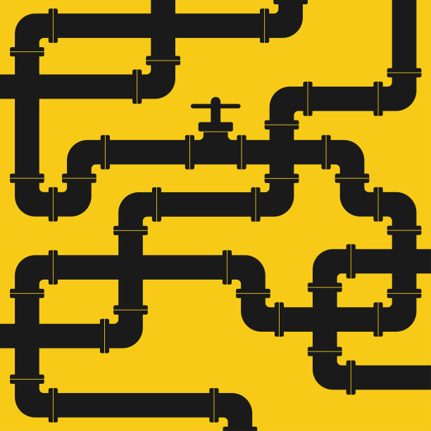 管道的背景。油、水或煤气管道带阀门。管道系统。工业，建筑或技术商业信息图表。矢量插图。图片下载