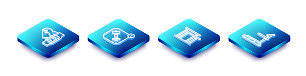 智能手表与心脏，健身应用程序，高低杠和跑步机图标。向量图片下载