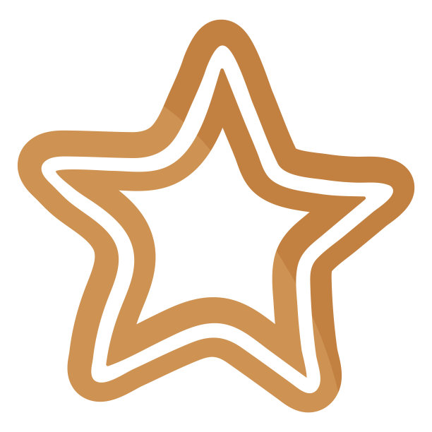 圣诞明星姜饼配白色糖霜。图片下载