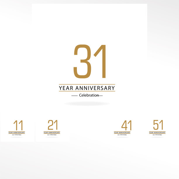 周年纪念集精美的模板设计图片下载