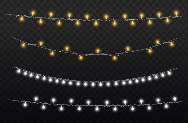 圣诞辉光花环，led霓虹灯。图片下载