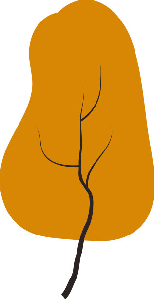 橙色秋天树涂鸦任何季节冬季图片下载