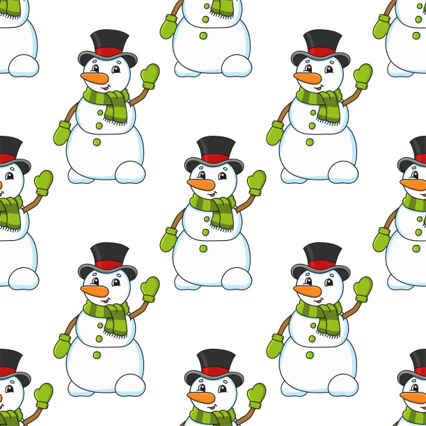 彩色无缝模式。卡通风格。手绘。矢量插图孤立的白色背景。用于墙纸，海报，横幅。图片下载