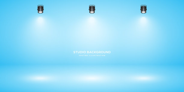 空粉彩蓝色工作室抽象背景与图片下载