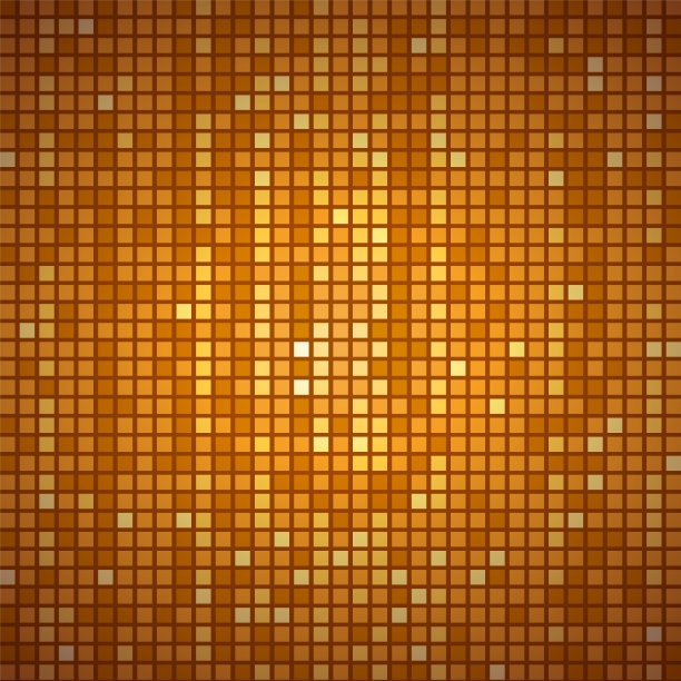 像素金色背景，纹理黄金马赛克，矢量插图10eps。图片下载