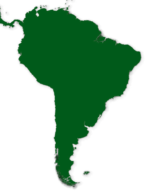南美洲地图:白上绿图片下载