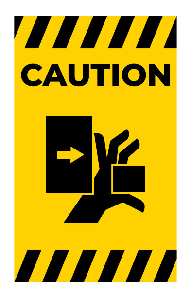 手挤压力从左符号符号分离在白色背景，矢量插图图片下载