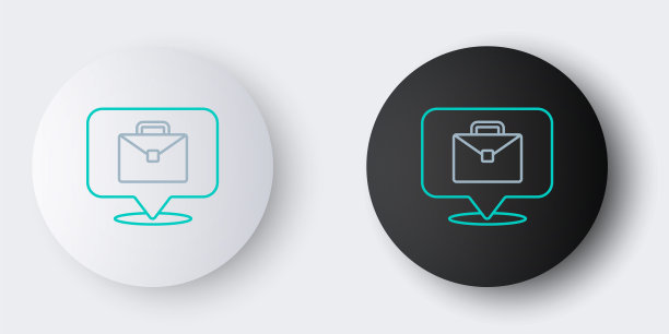 在线工作图标隔离在灰色背景。一个在家里用笔记本电脑工作的自由职业者。远程工作。遥远的工作理念。色彩斑斓的轮廓的概念。向量图片下载