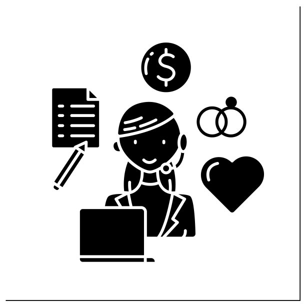 婚礼策划师轮廓图标图片下载