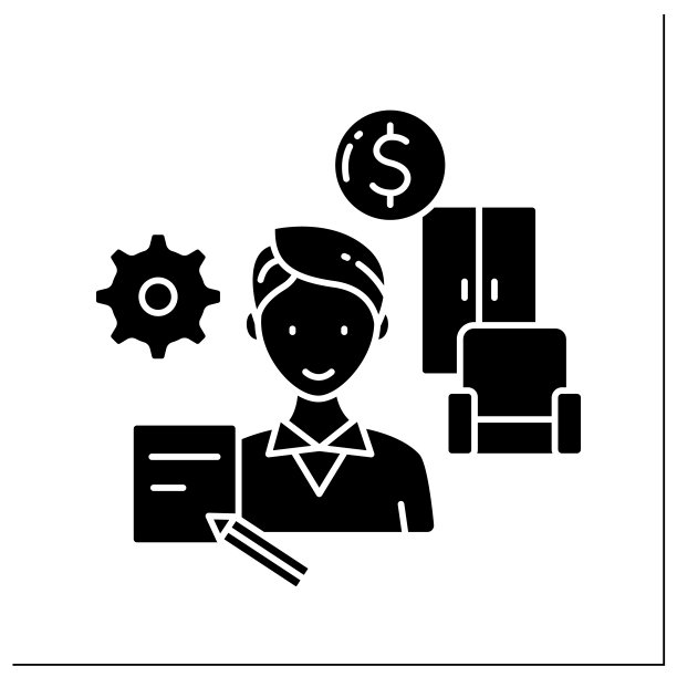 定制家具供应商字形图标图片下载