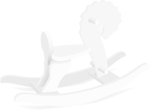 摇摆木马儿童玩具-孤立图片下载