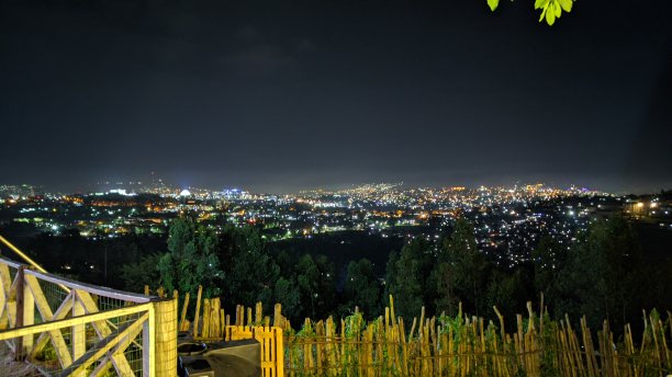 夜晚城市的观点图片下载