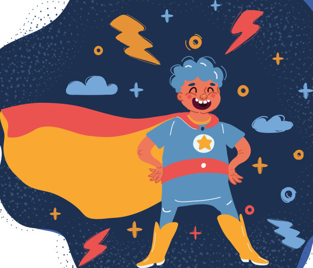 超级英雄男孩在黑暗中图片下载