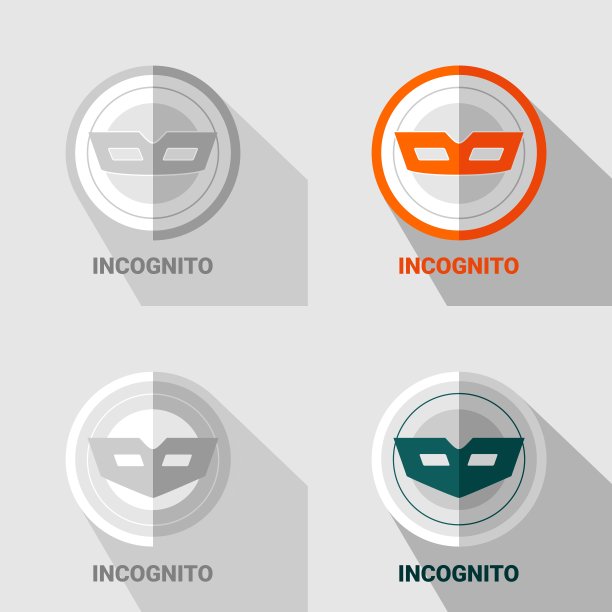 隐身图标。模式开启、关闭或禁用。图片下载