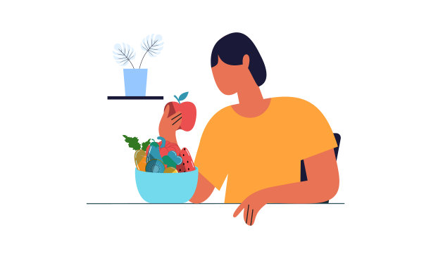 吃健康食品的女孩吃健康食品图片下载