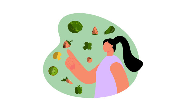 吃健康食品的女孩吃健康食品图片下载