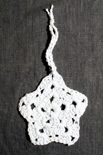 圣诞节手工钩织星星图片下载