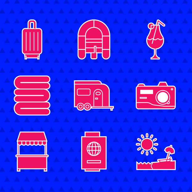 设置房车露营拖车护照与票图片下载