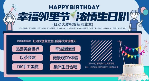 精美大气生日晚会背景板设计图片下载