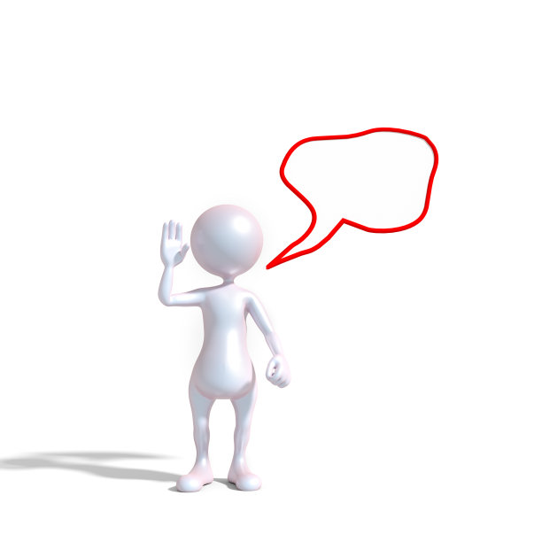 3D人与空聊天气泡。图片下载