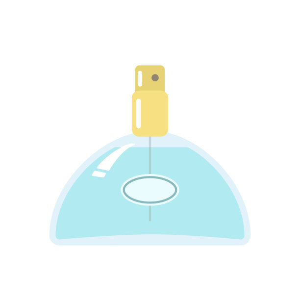 优雅的香水瓶被隔离在白色背景上图片下载