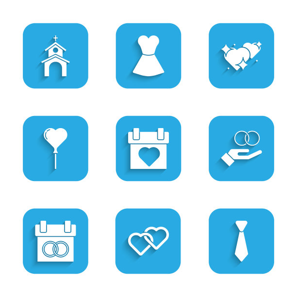 Set calendar两颗相连的心tie wedding图片下载