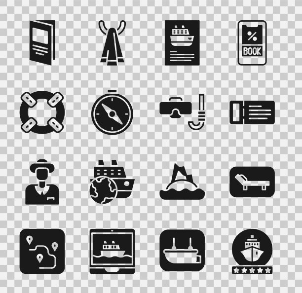 订游船日光浴床及伞票图片下载