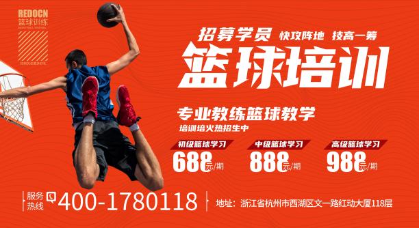 精美时尚篮球培训背景板设计图片下载