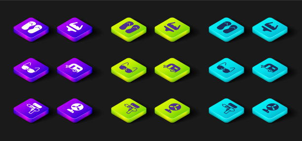 设置水枪电风扇眼镜房车露营图片下载