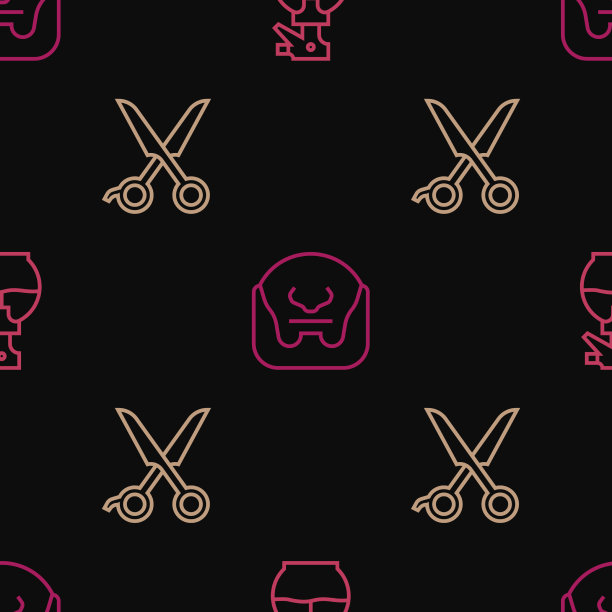 集线发型师手枪喷雾瓶剪刀图片下载