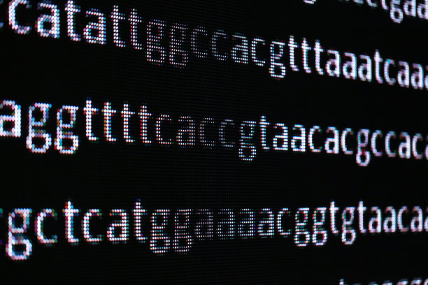大LED屏幕上的DNA密码图片下载