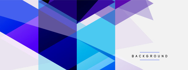 彩色三角形构成几何抽象图片下载