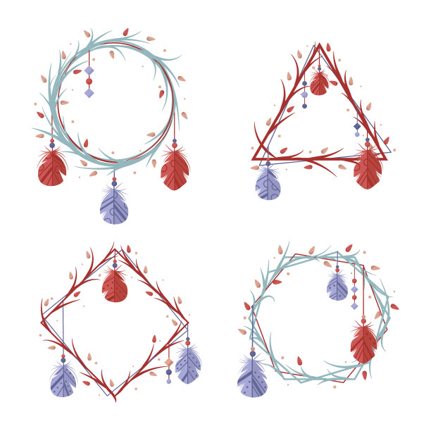 平面设计波西米亚框架包图片下载