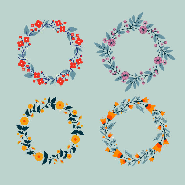 扁平花圈图片下载